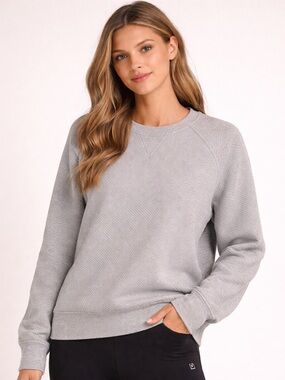 Lululemon Light Gray Textured Crewneck Sweatshirt